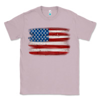 Lilac american flag distressed background Classic Tee - MaliasSmallBusiness