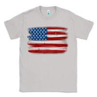 Moon Dust american flag distressed background Classic Tee - MaliasSmallBusiness