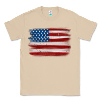 Mushroom american flag distressed background Classic Tee - MaliasSmallBusiness