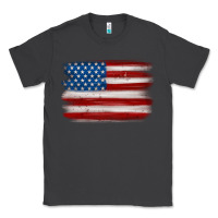 Smoke american flag distressed background Classic Tee - MaliasSmallBusiness