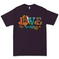 Plum love horses  leather turquoise leopard Premium Tee - Artiststas