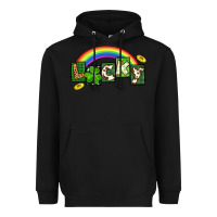 Black Lucky St. Patrick's Day Heavyweight Hoodie - CowGirlArtShop