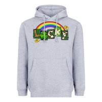 Heather Grey Lucky St. Patrick's Day Heavyweight Hoodie - CowGirlArtShop