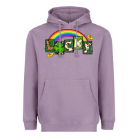 Lavender Lucky St. Patrick's Day Heavyweight Hoodie - CowGirlArtShop