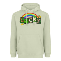 Matcha Lucky St. Patrick's Day Heavyweight Hoodie - CowGirlArtShop