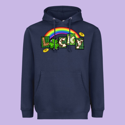 Lucky St. Patrick's Day Heavyweight Hoodie Designed By Cowgirlartshop