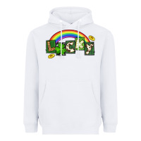 White Lucky St. Patrick's Day Heavyweight Hoodie - CowGirlArtShop