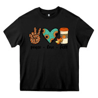 Black peace love fall Heavy Core Tee - JahusDesignShop