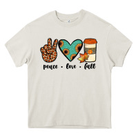 Cream peace love fall Heavy Core Tee - JahusDesignShop