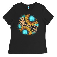Black gemstone leopard patch Ladies Tee - JahusDesignShop