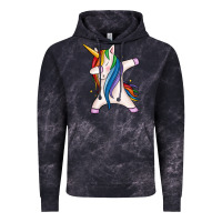 Cloud Black dabbing unicorn Vintage Hoodie - MaliasSmallBusiness