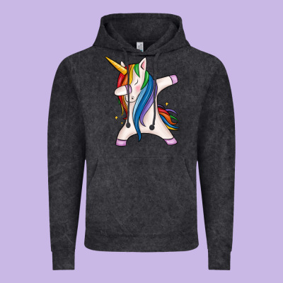Dabbing Unicorn Vintage Hoodie Designed By Maliassmallbusiness
