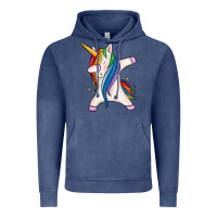 Vintage Denim dabbing unicorn Vintage Hoodie - MaliasSmallBusiness