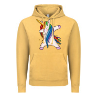 Vintage Mustard dabbing unicorn Vintage Hoodie - MaliasSmallBusiness