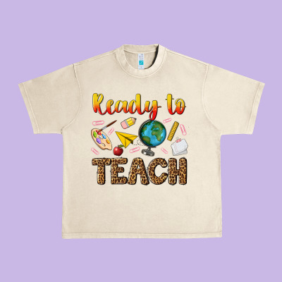 Ready To Teach Urban Heavy Tee Designed By Nancycooperartshop