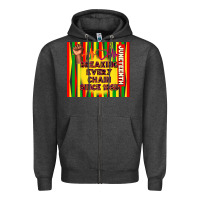 Charcoal Heather juneteenth breaking every chain since 1865 Zipper Hoodie - TumblerDesignByShophia