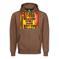 Chestnut juneteenth breaking every chain since 1865 Zipper Hoodie - TumblerDesignByShophia