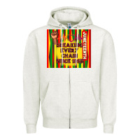 Oatmeal Heather juneteenth breaking every chain since 1865 Zipper Hoodie - TumblerDesignByShophia