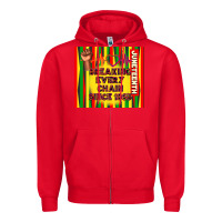 Red juneteenth breaking every chain since 1865 Zipper Hoodie - TumblerDesignByShophia