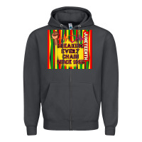 Smoke juneteenth breaking every chain since 1865 Zipper Hoodie - TumblerDesignByShophia