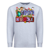 Heather Grey cupids favorite nurse olivia Premium Sweatshirt - OliviaCreatesArt