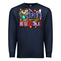 Navy cupids favorite nurse olivia Premium Sweatshirt - OliviaCreatesArt