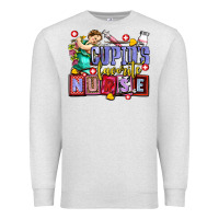 Oatmeal Heather cupids favorite nurse olivia Premium Sweatshirt - OliviaCreatesArt