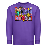 Purple cupids favorite nurse olivia Premium Sweatshirt - OliviaCreatesArt