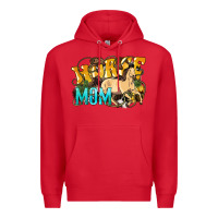 Red Horse Mom Rope Premium Hoodie - HowdyJamesFarm