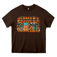 Chocolate Brown thankful mama Heavy Core Tee - JahusDesignShop