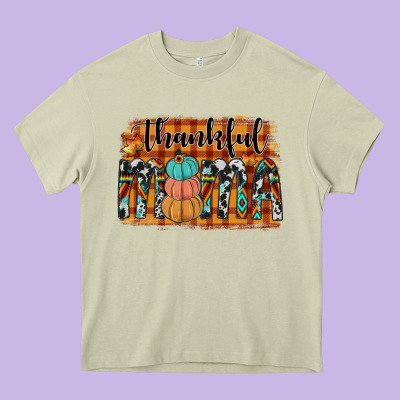 Thankful Mama Heavy Core Tee Designed By Jahusdesignshop