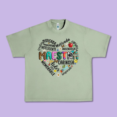 Retro Maestra Word Urban Heavy Tee Designed By Jahusdesignshop