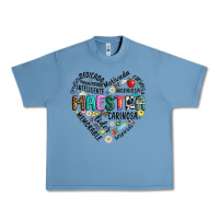 Pebble Blue retro maestra word Urban Heavy Tee - JahusDesignShop