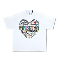 White retro maestra word Urban Heavy Tee - JahusDesignShop