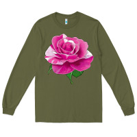 Army Green Parade Day Rose Long Sleeve Tee - LillyAllenDesigns