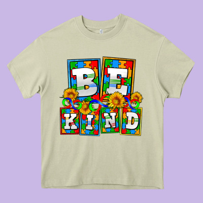 Bee Kind Autism Heavy Core Tee Designed By Adodesignshop