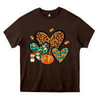 Chocolate Brown love fall Heavy Core Tee - JahusDesignShop