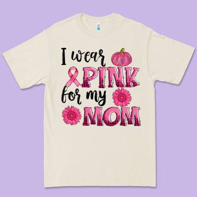 I Wear Pink For My Mom Sunlower And Pumpkin Premium Tee Designed By Adodesignshop