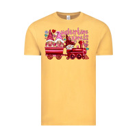 Vintage Mustard valentines express with gnomies Vintage Tee - NancyCooperArtShop