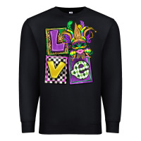 Black love mardi gras Premium Sweatshirt - OliviaCreatesArt
