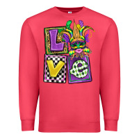 Cardinal love mardi gras Premium Sweatshirt - OliviaCreatesArt