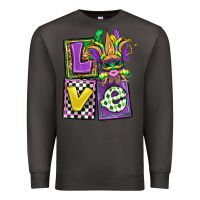 Smoke love mardi gras Premium Sweatshirt - OliviaCreatesArt