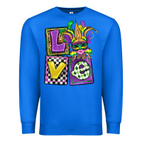 True Royal love mardi gras Premium Sweatshirt - OliviaCreatesArt