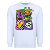 White love mardi gras Premium Sweatshirt - OliviaCreatesArt