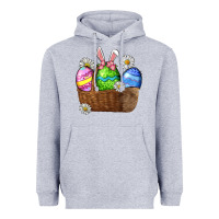 Heather Grey Easter eggs  Easter Day Heavyweight Hoodie - CowGirlArtShop
