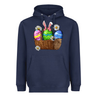 Navy Easter eggs  Easter Day Heavyweight Hoodie - CowGirlArtShop