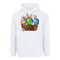 White Easter eggs  Easter Day Heavyweight Hoodie - CowGirlArtShop