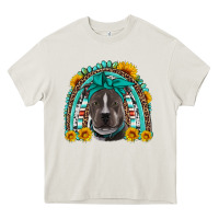 Cream western pitbull rainbow Heavy Core Tee - Artiststas