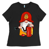 Black firefighter gnomes Ladies Tee - Artiststas