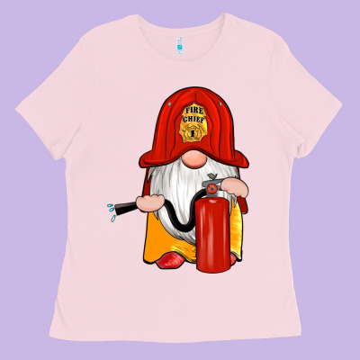Firefighter Gnomes Ladies Tee Designed By Artiststas